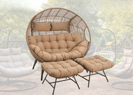 كرسي مع مسند قدم (Chair with ottoman)